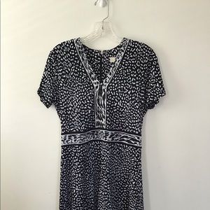 MICHAEL KORS Black and White Print Dress